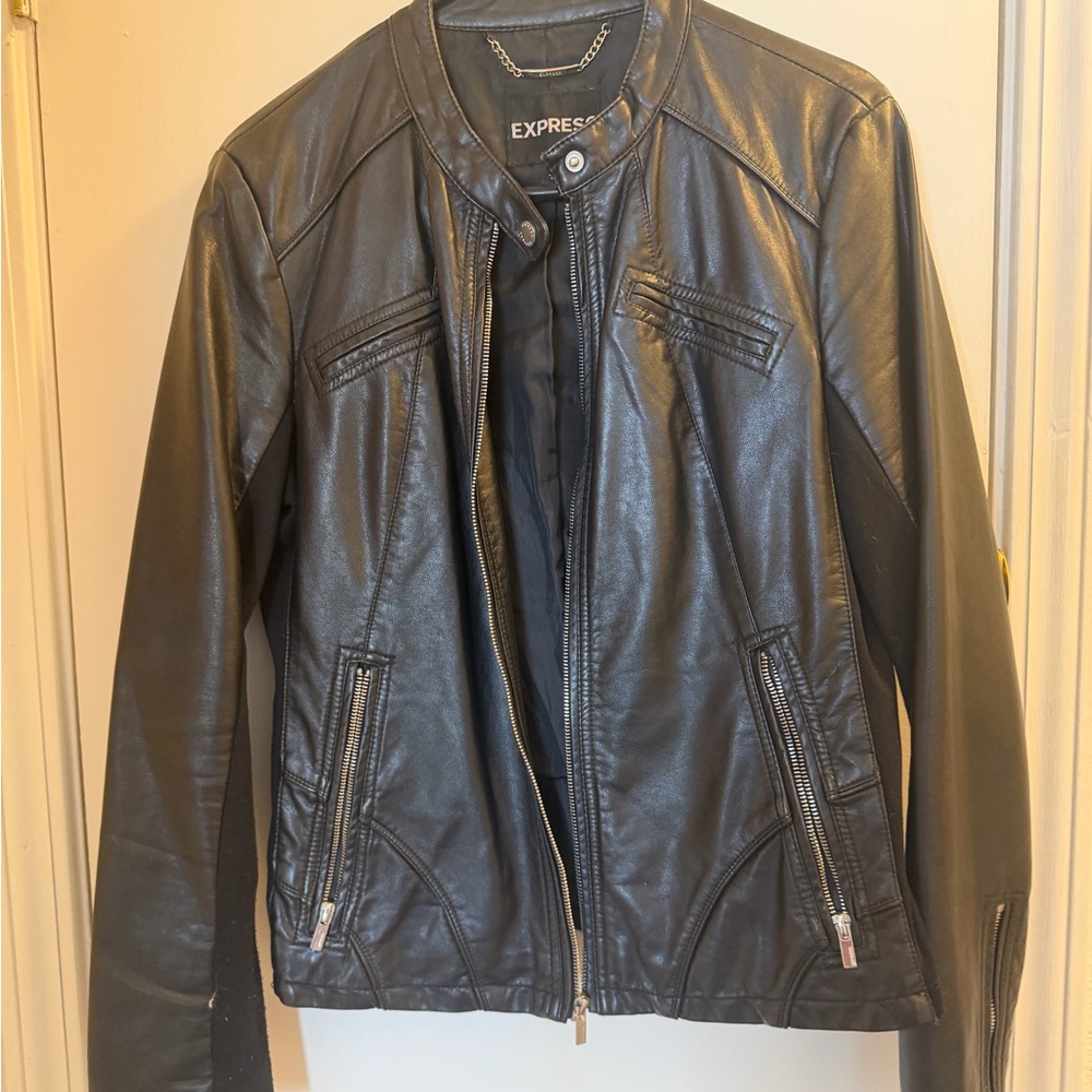 Express Black Faux Leather Jacket